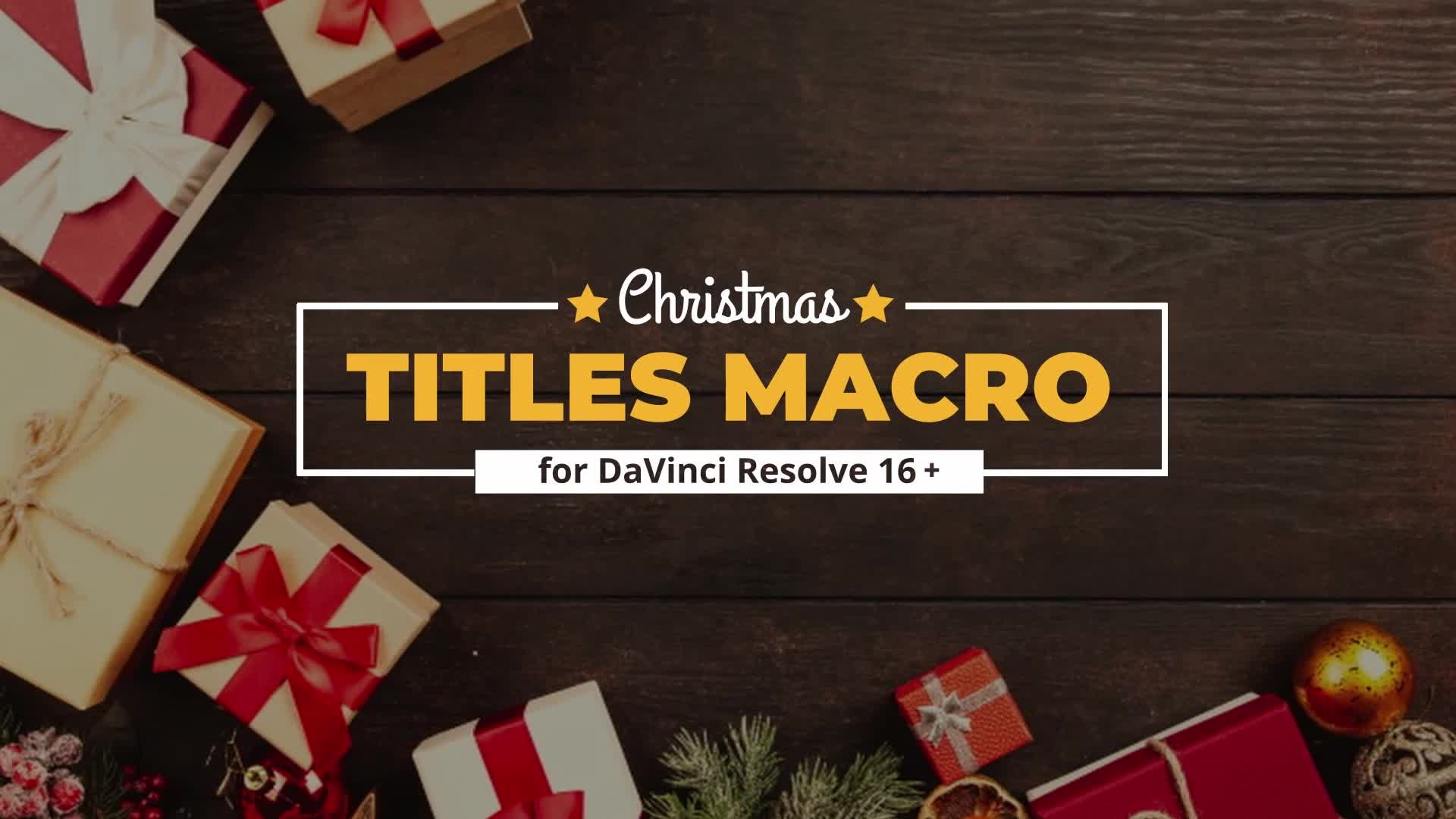 Christmas Titles | DaVinci Resolve Macros Videohive 34983825 DaVinci Resolve Image 1