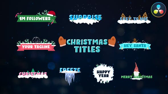 Christmas Titles | DaVinci Resolve - Videohive Download 35100993