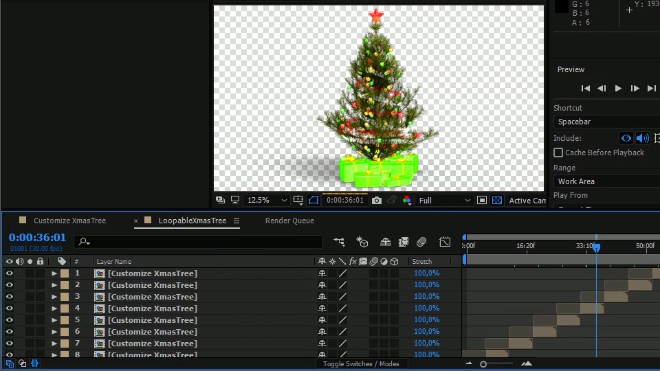 Christmas Tree Element Videohive 21079040 After Effects Image 12