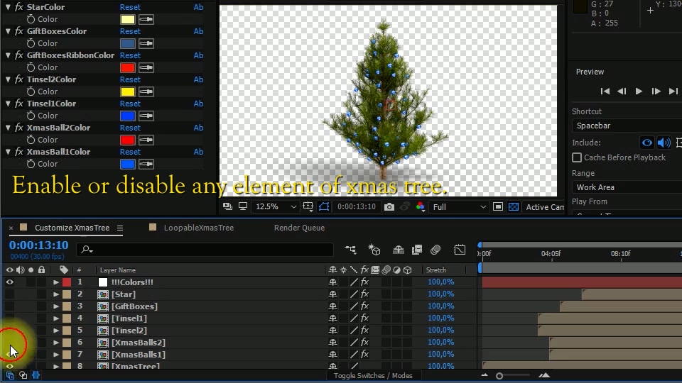 Christmas Tree Element Videohive 21079040 After Effects Image 7