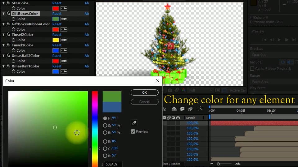 Christmas Tree Element Videohive 21079040 After Effects Image 8