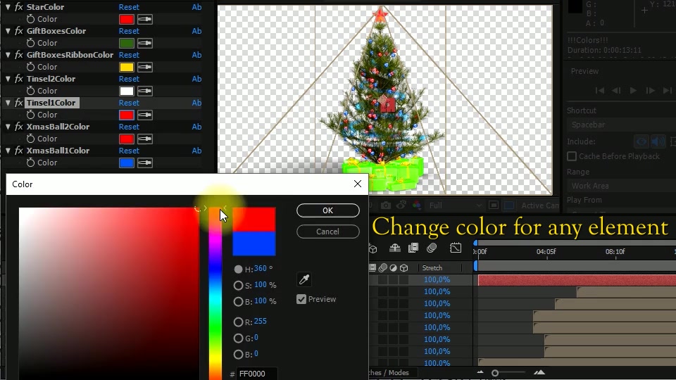Christmas Tree Element Videohive 21079040 After Effects Image 9