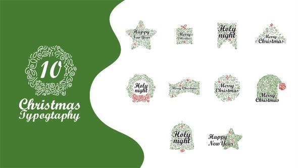 Christmas Typography - 34628210 Videohive Download