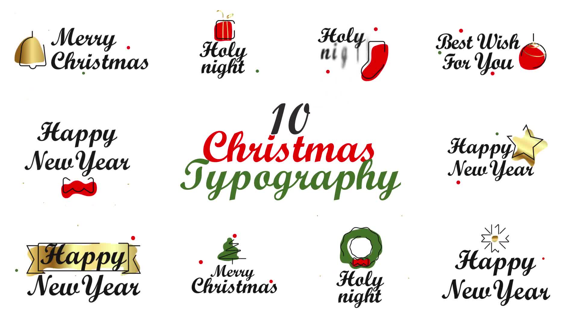Christmas Typography Videohive 34791702 After Effects Image 1