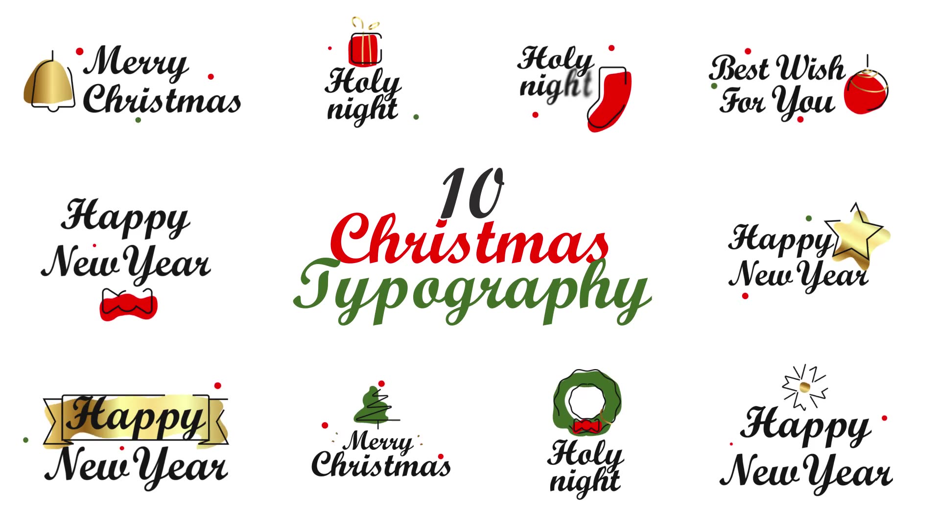 Christmas Typography Videohive 34791702 After Effects Image 9