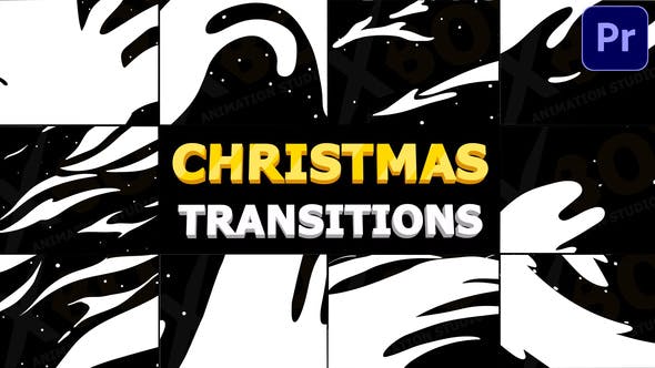 Christmas Winter Transitions | Premiere Pro MOGRT - Videohive Download 34838208