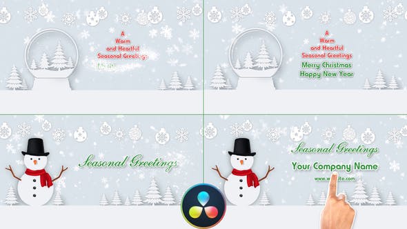 Christmas Wishes Text DaVinci Resolve - 34837036 Videohive Download