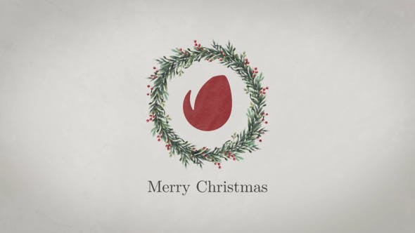 Christmas Wreath Logo - Videohive Download 22991247