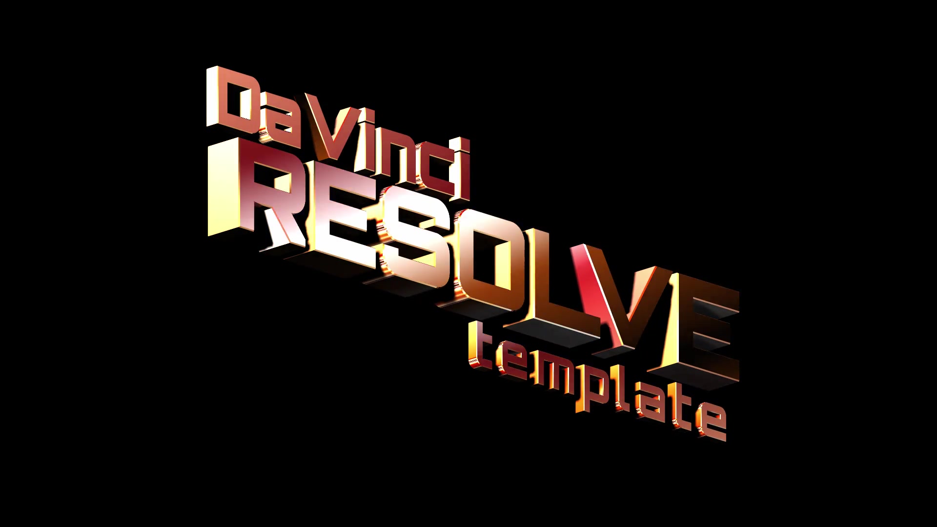 davinci resolve template projects