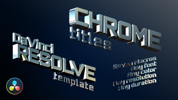 Chrome Titles | DaVinci Resolve - Download Videohive 30107248