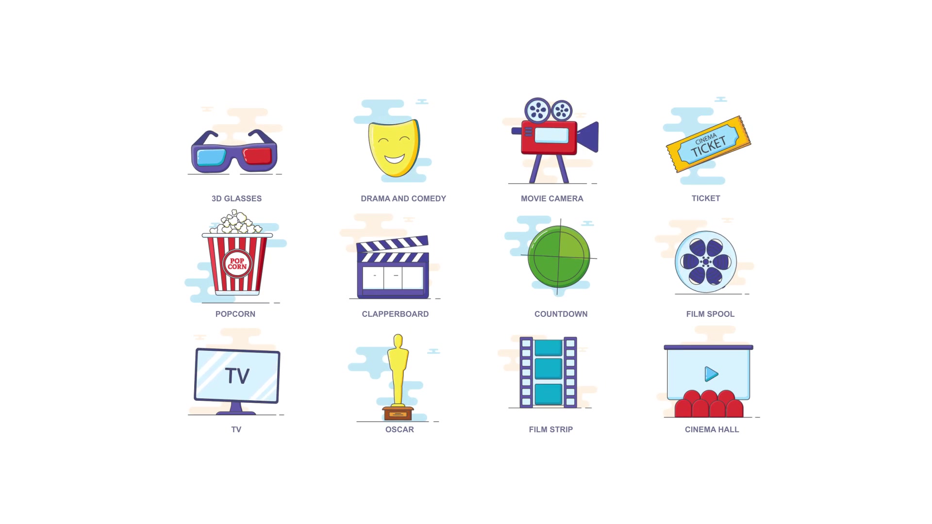 Cinema Animation Icons Videohive 35658132 After Effects Image 4