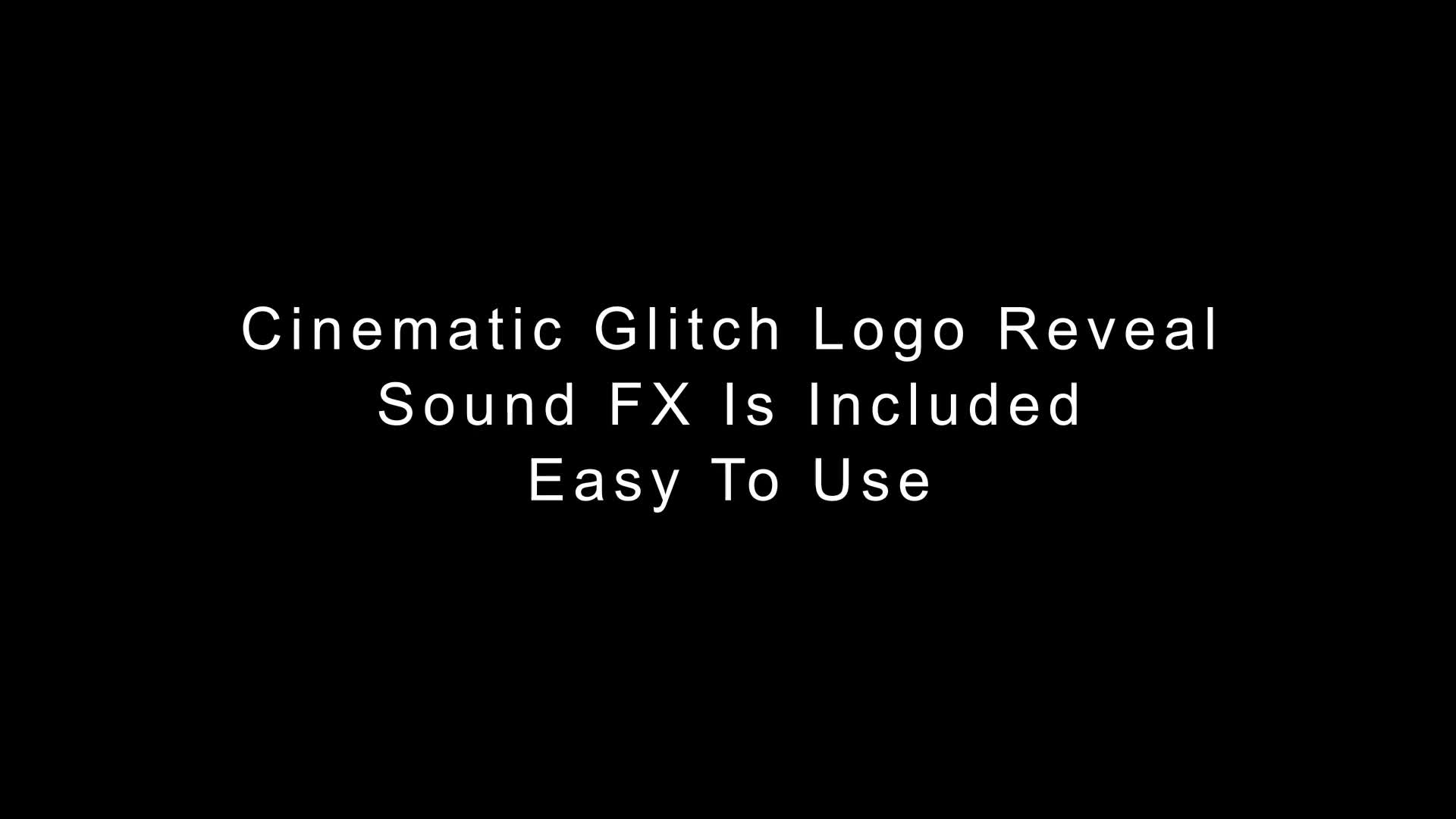 Cinematic Glitch Logo Reveal Videohive 29046208 After Effects Image 1