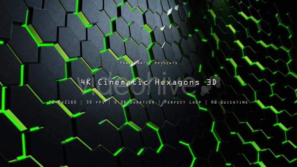 Cinematic Hexagons Green 3 - Download Videohive 19596309