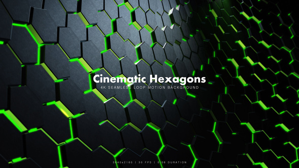 Cinematic Hexagons Green 3 - Download Videohive 19596309