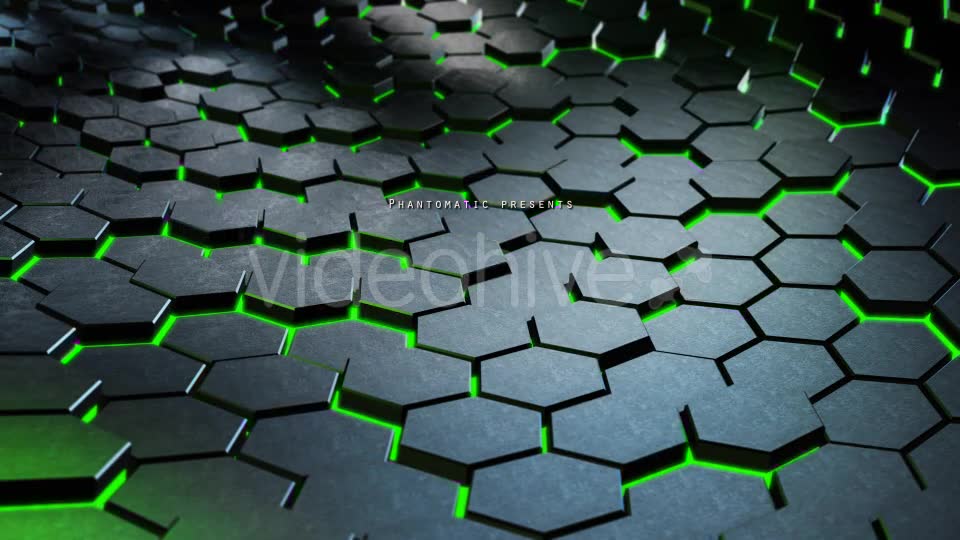 Cinematic Hexagons Green - Download Videohive 19591084