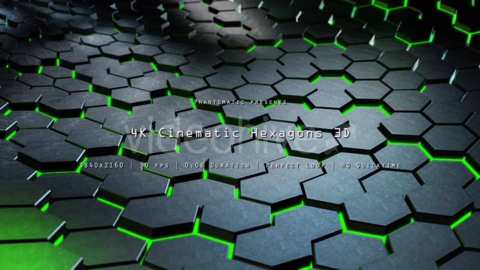 Cinematic Hexagons Green - Download Videohive 19591084