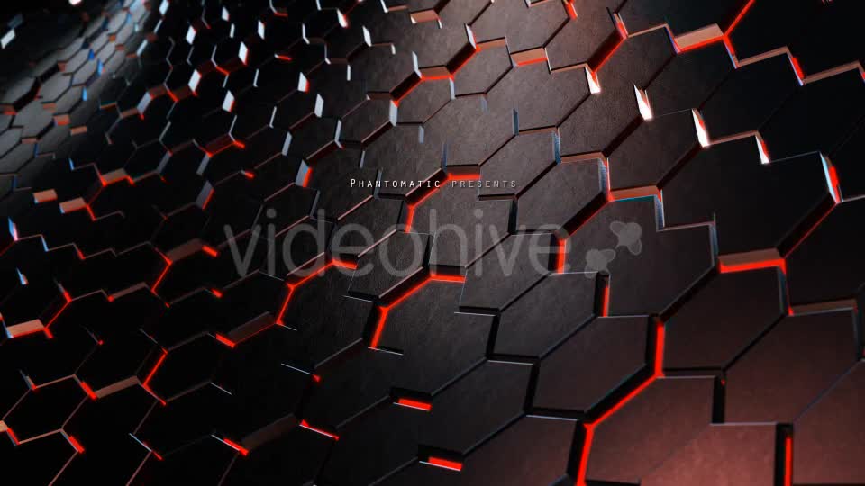 Cinematic Hexagons Red 8 - Download Videohive 19624141