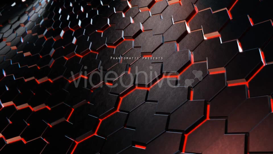 Cinematic Hexagons Red 8 - Download Videohive 19624141