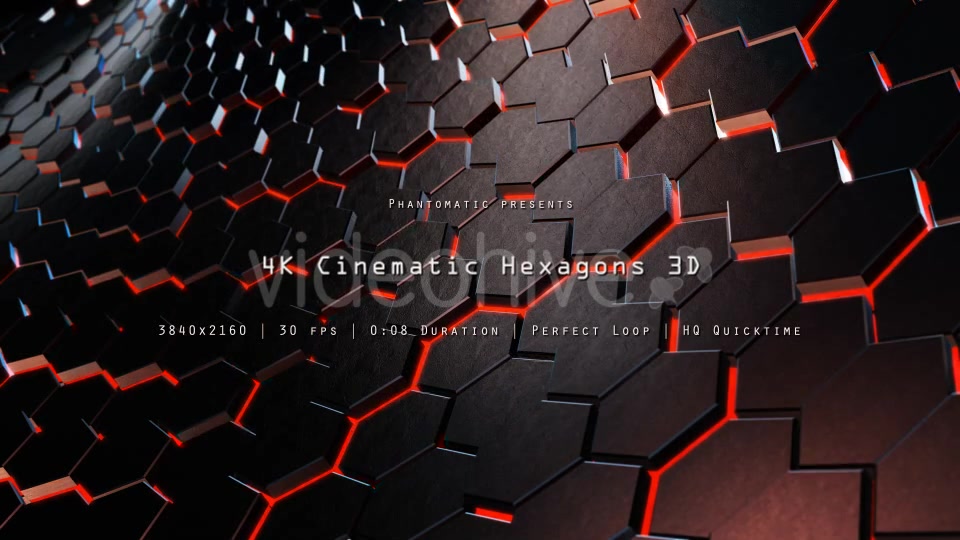 Cinematic Hexagons Red 8 - Download Videohive 19624141