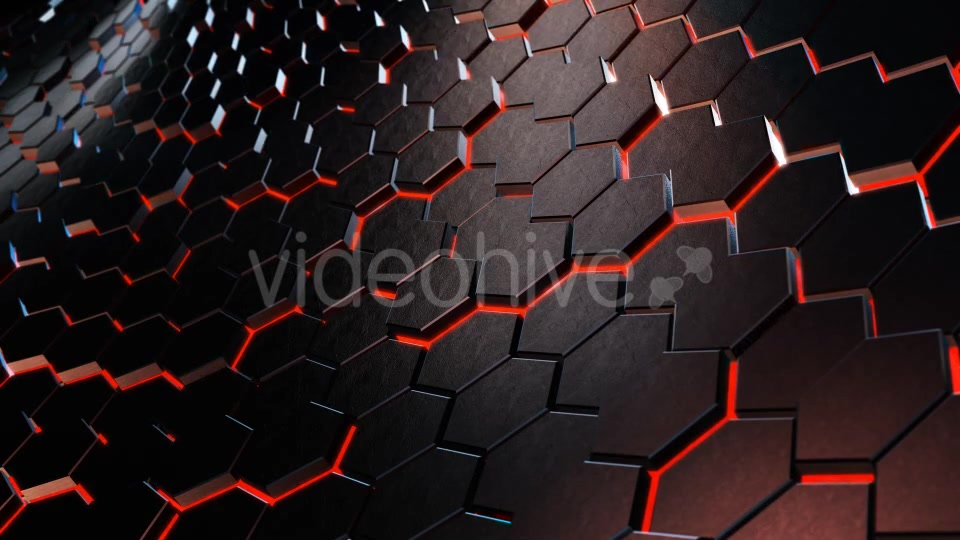 Cinematic Hexagons Red 8 - Download Videohive 19624141