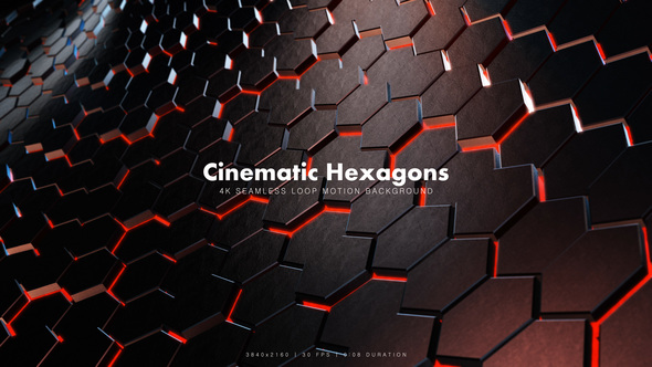 Cinematic Hexagons Red 8 - Download Videohive 19624141