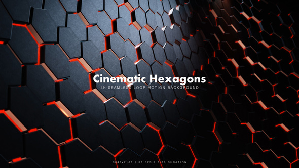 Cinematic Hexagons Red 9 - Download Videohive 19634038