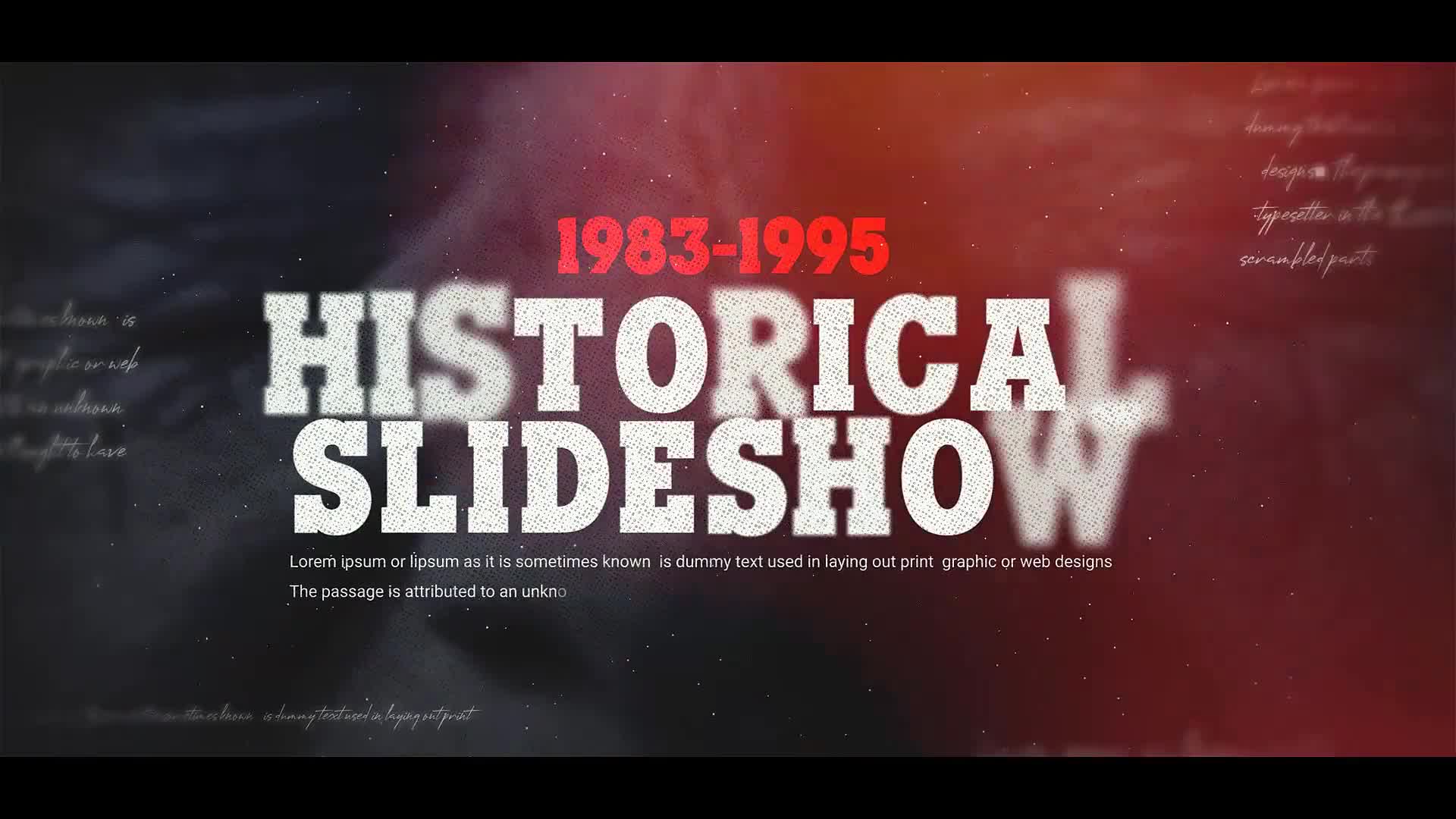 Cinematic Historical Slideshow Videohive 31702070 After Effects Image 1