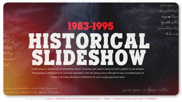 Cinematic Historical Slideshow - Download Videohive 31702070