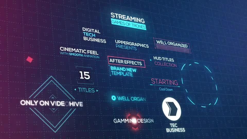 Cinematic HUD Titles - Download Videohive 20928546