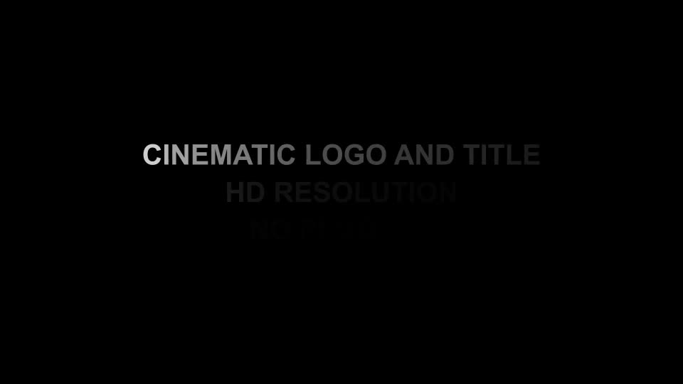 Cinematic Logo and Title Videohive 24199137 After Effects Image 1