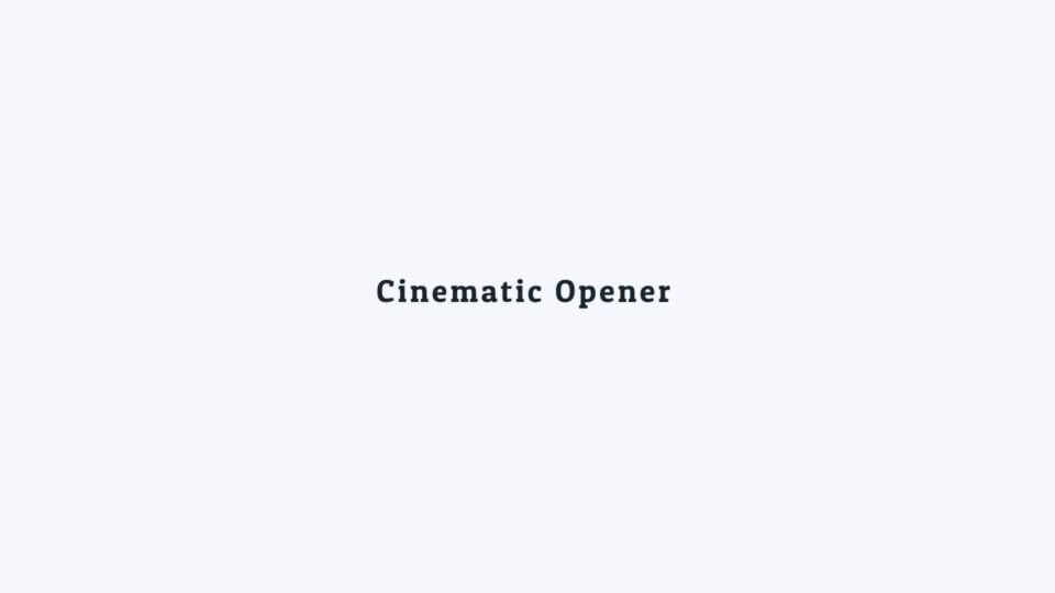 Cinematic Opener - Download Videohive 19996864
