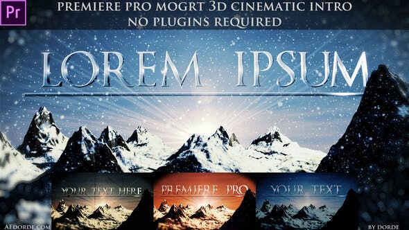 Cinematic Opener Lorem Ipsum (Mogrt) - Videohive 24231570 Download