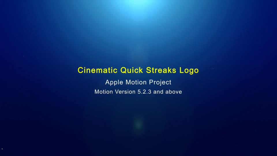 Cinematic Quick Streaks Logo Apple Motion - Download Videohive 15463757