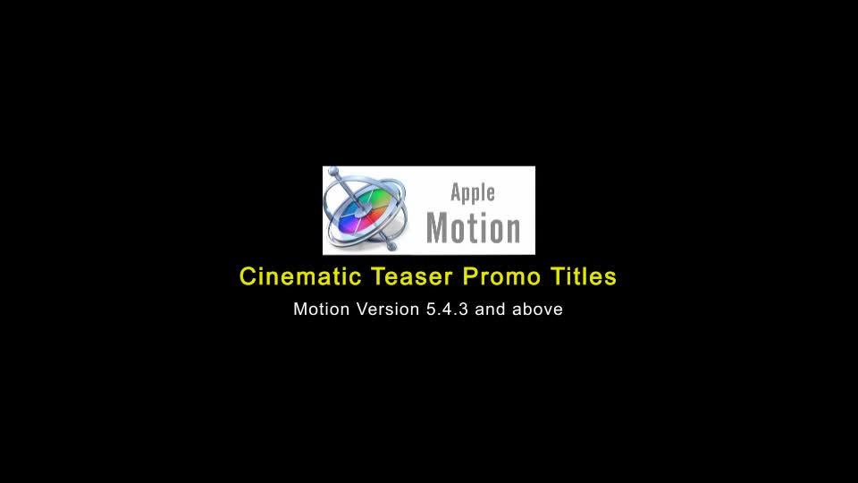 Cinematic Teaser Promo Titles Apple Motion Videohive 28111615 Apple Motion Image 1