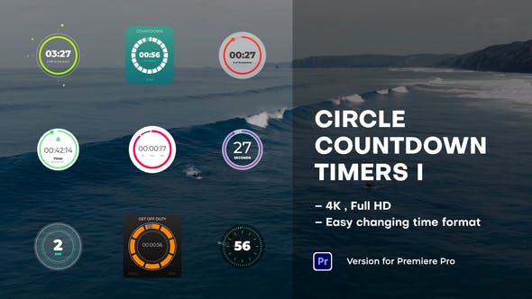 Circle Countdown Timers I | Mogrt - 39073933 Download Videohive