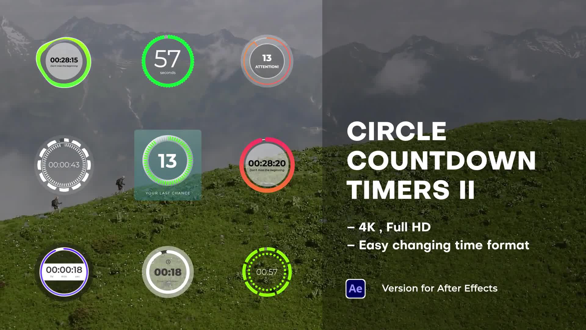 Circle Countdown Timers II Videohive 39520463 After Effects Image 1