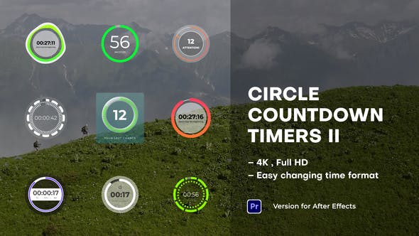Circle Countdown Timers II | Premiere Pro - Videohive 39543278 Download
