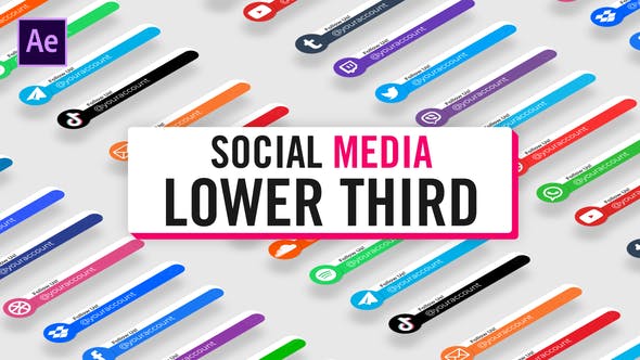 Circle Social Media Lower Thirds - 30621986 Videohive Download