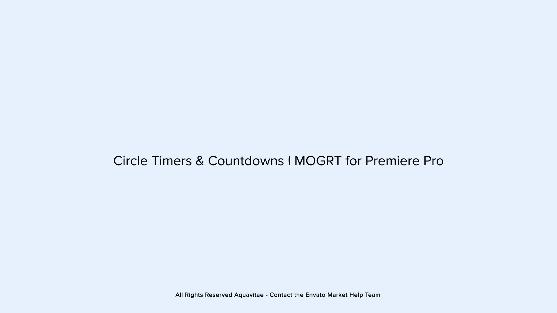 Circle Timers & Countdowns l MOGRT for Premiere Pro Videohive 36375921 Premiere Pro Image 12