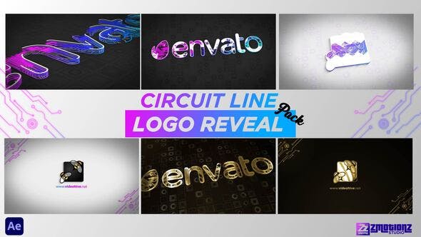 Circuit Line Logo Reveal - Videohive Download 34773603