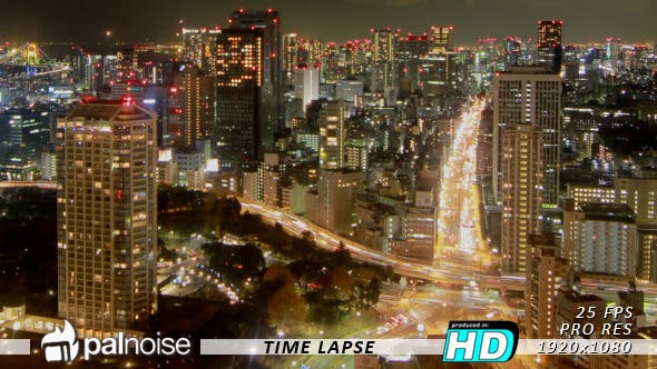 City Night View, Tokyo Time Lapse 1  - Download Videohive 6437187