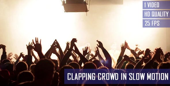 Clapping Concert Crowd In Slow Motion  - 6695990 Videohive Download