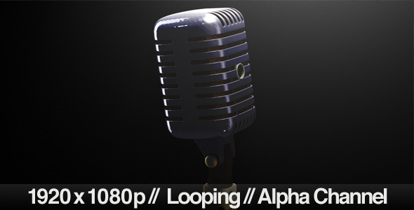 Classic Microphone Looping with Alpha Channel - Download Videohive 650513