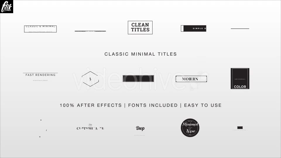 Classic Minimal Titles - Download Videohive 19255111