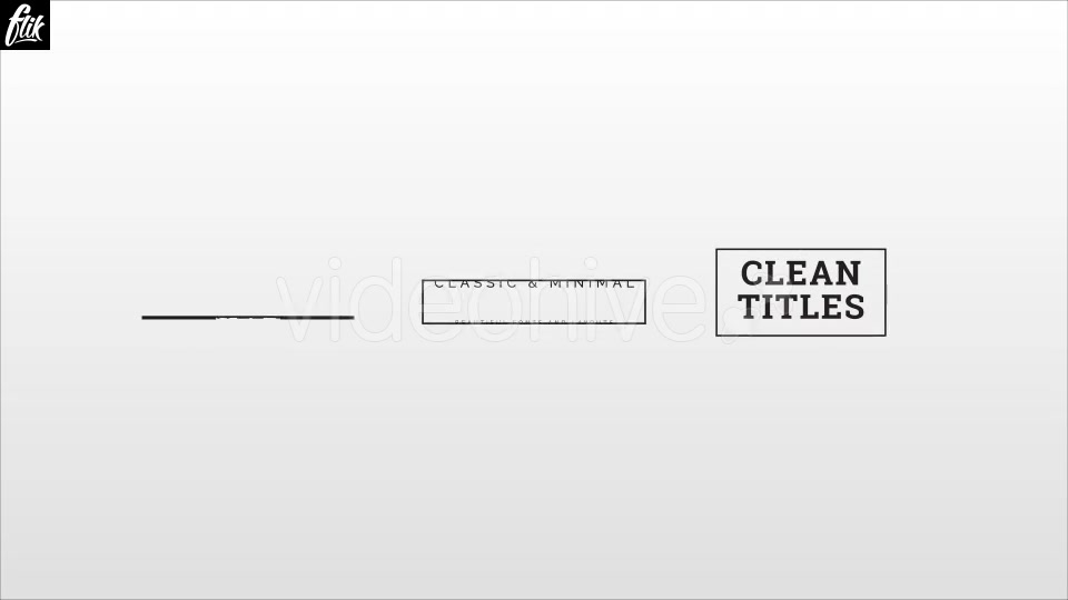 Classic Minimal Titles - Download Videohive 19255111