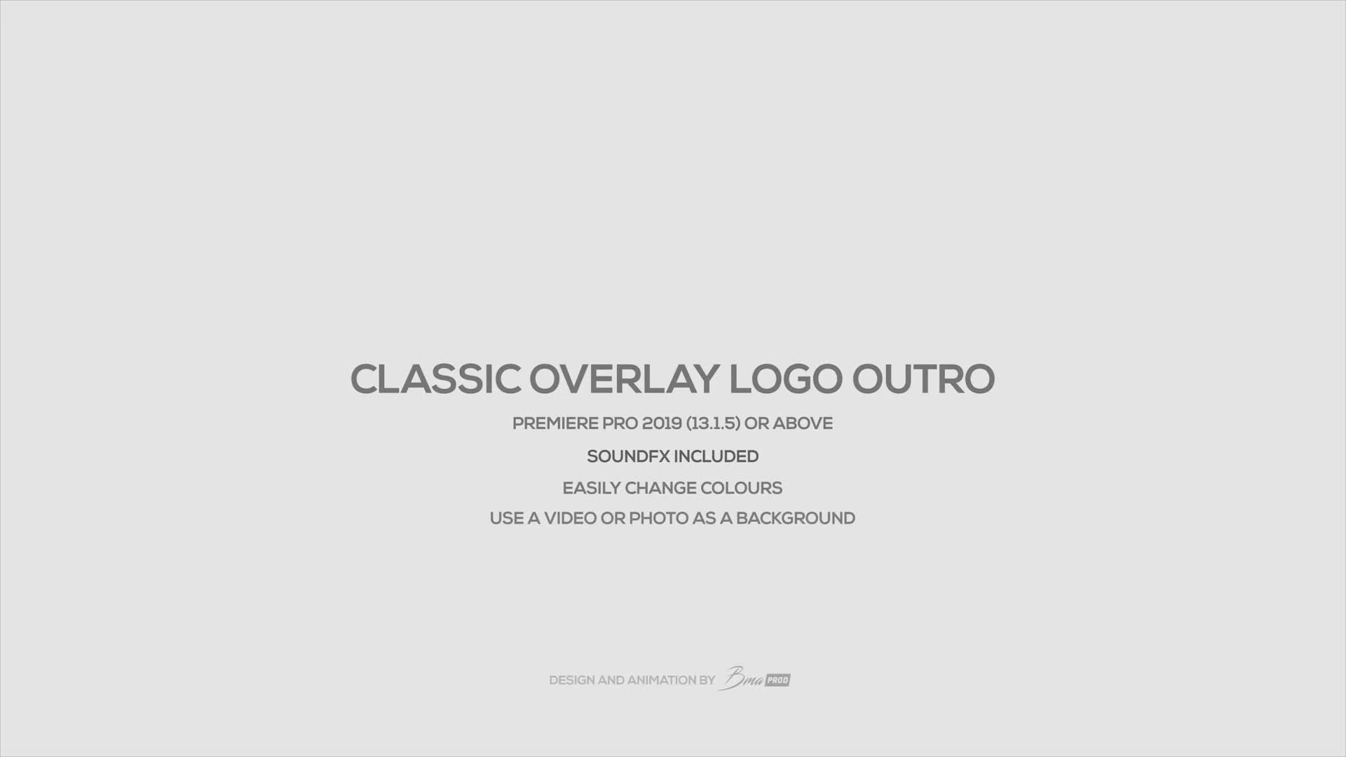 Classic Overlay Logo Outro Videohive 25367309 Premiere Pro Image 1