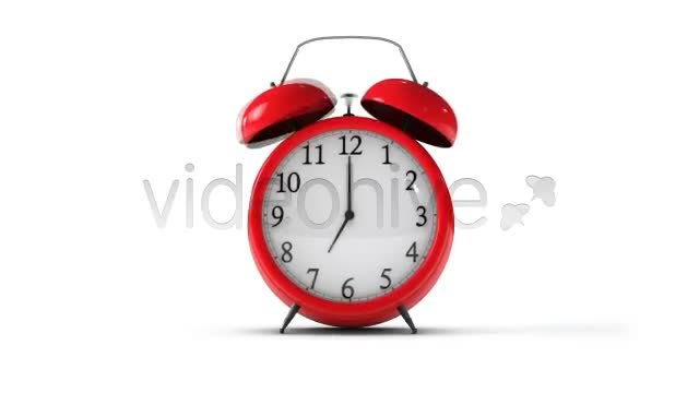 Classic Red Alarm Clock Ringing With Alpha Channel  Videohive 4606156 Stock Footage Image 1