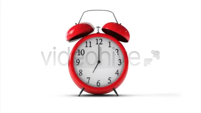 Classic Red Alarm Clock Ringing With Alpha Channel  Videohive 4606156 Stock Footage Image 2