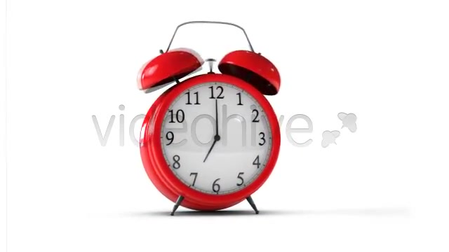 Classic Red Alarm Clock Ringing With Alpha Channel  Videohive 4606156 Stock Footage Image 4