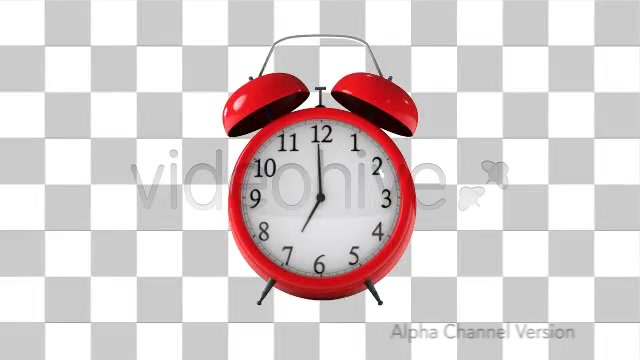 Classic Red Alarm Clock Ringing With Alpha Channel  Videohive 4606156 Stock Footage Image 5
